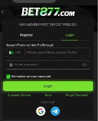 Bet877 Game Login